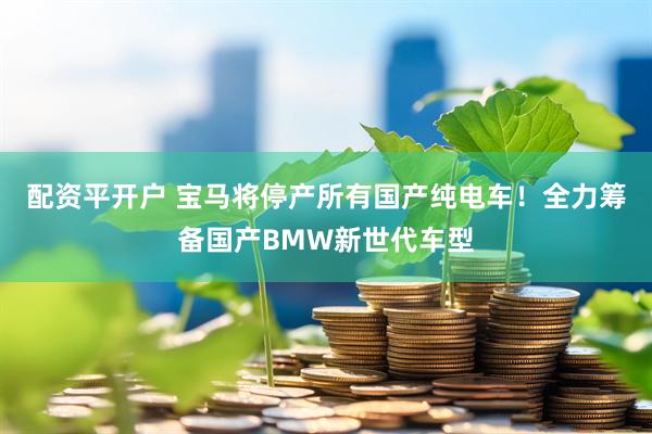 配资平开户 宝马将停产所有国产纯电车！全力筹备国产BMW新世代车型